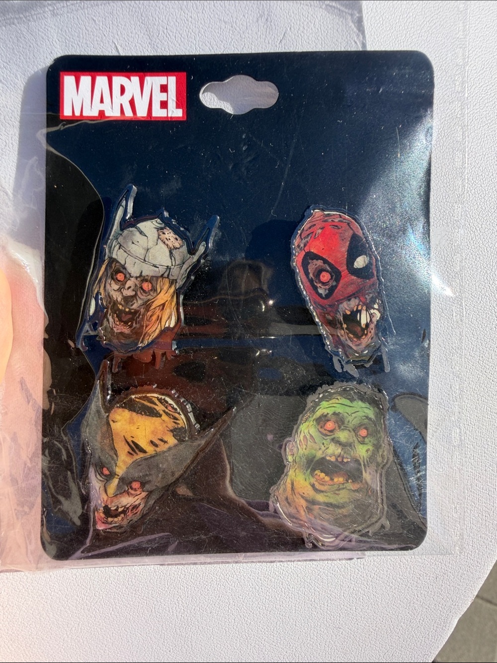 Marvel Zombies Enamel Lapel Pins Set Deadpool Wolverine Thor Hulk Bioworld NWT